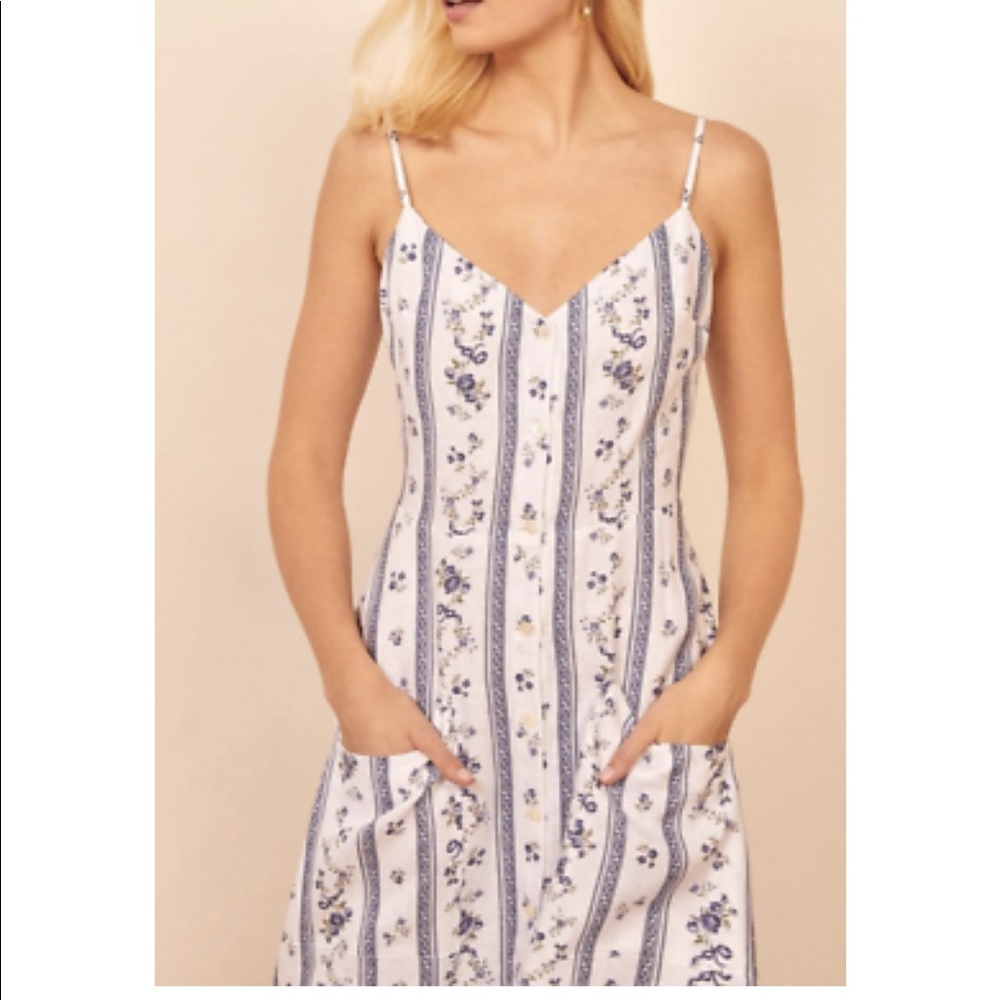 Reformation Parke Dress Roquefort